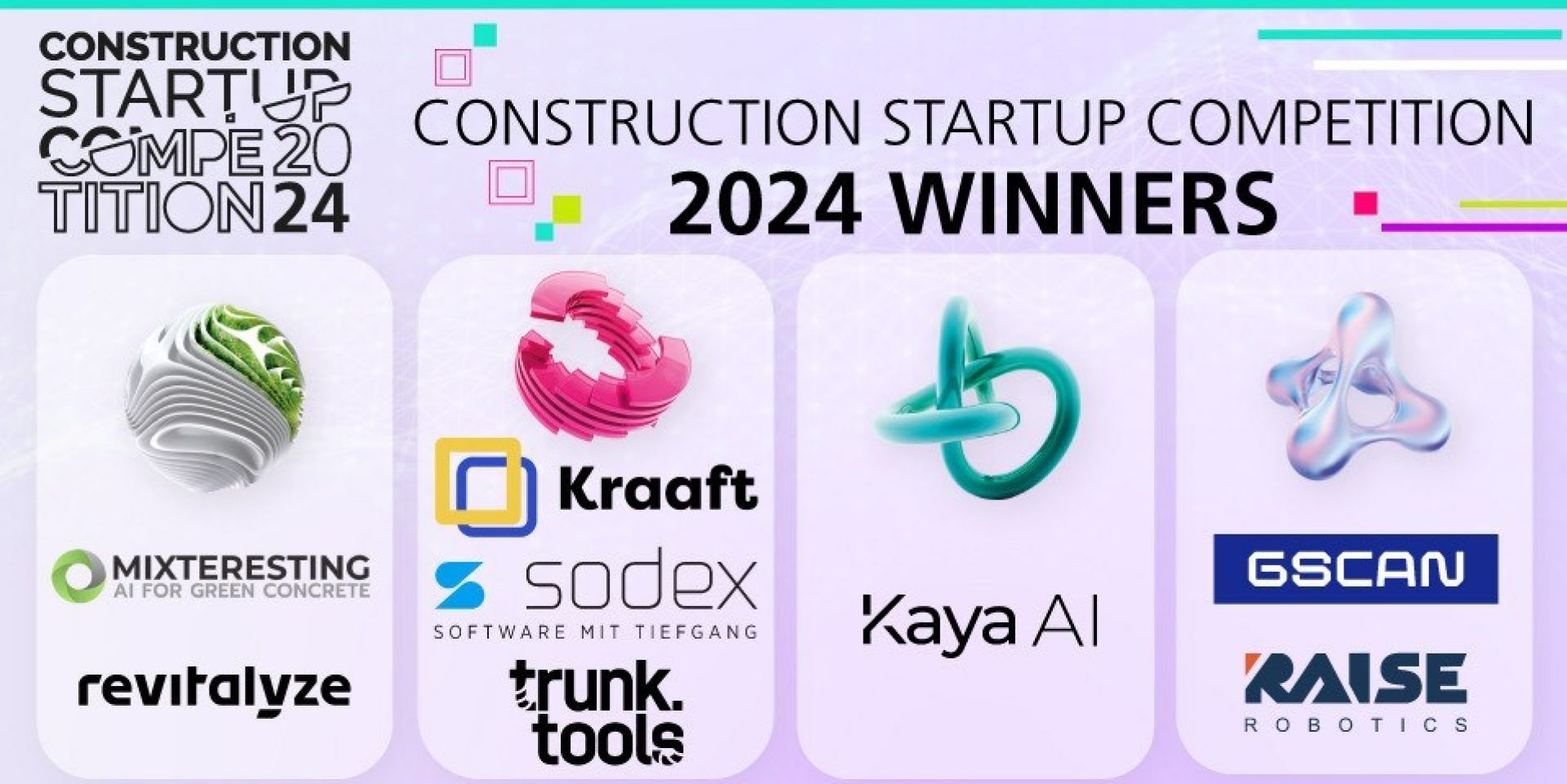 Construction Startup Competition 2024 Names the Eight Startup Winners